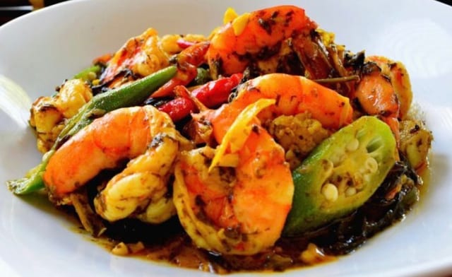 Sour Leaf with Shrimp.