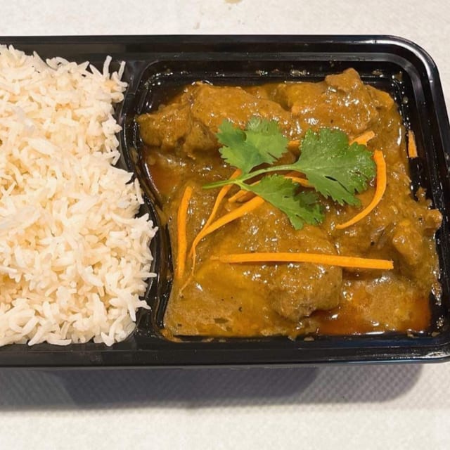 Lamb Curry With Rice.